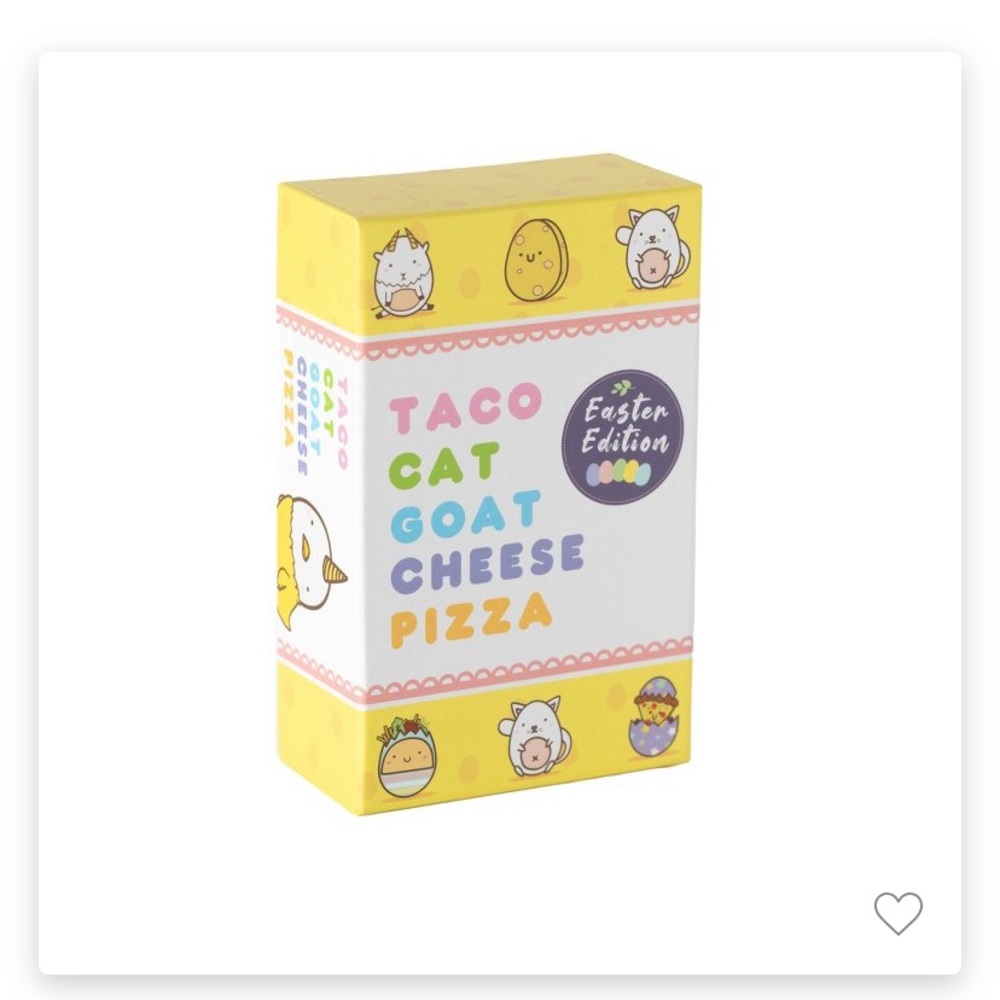 Taco Cat Goat Cheese Pizza Card Game Easter Edition. A1